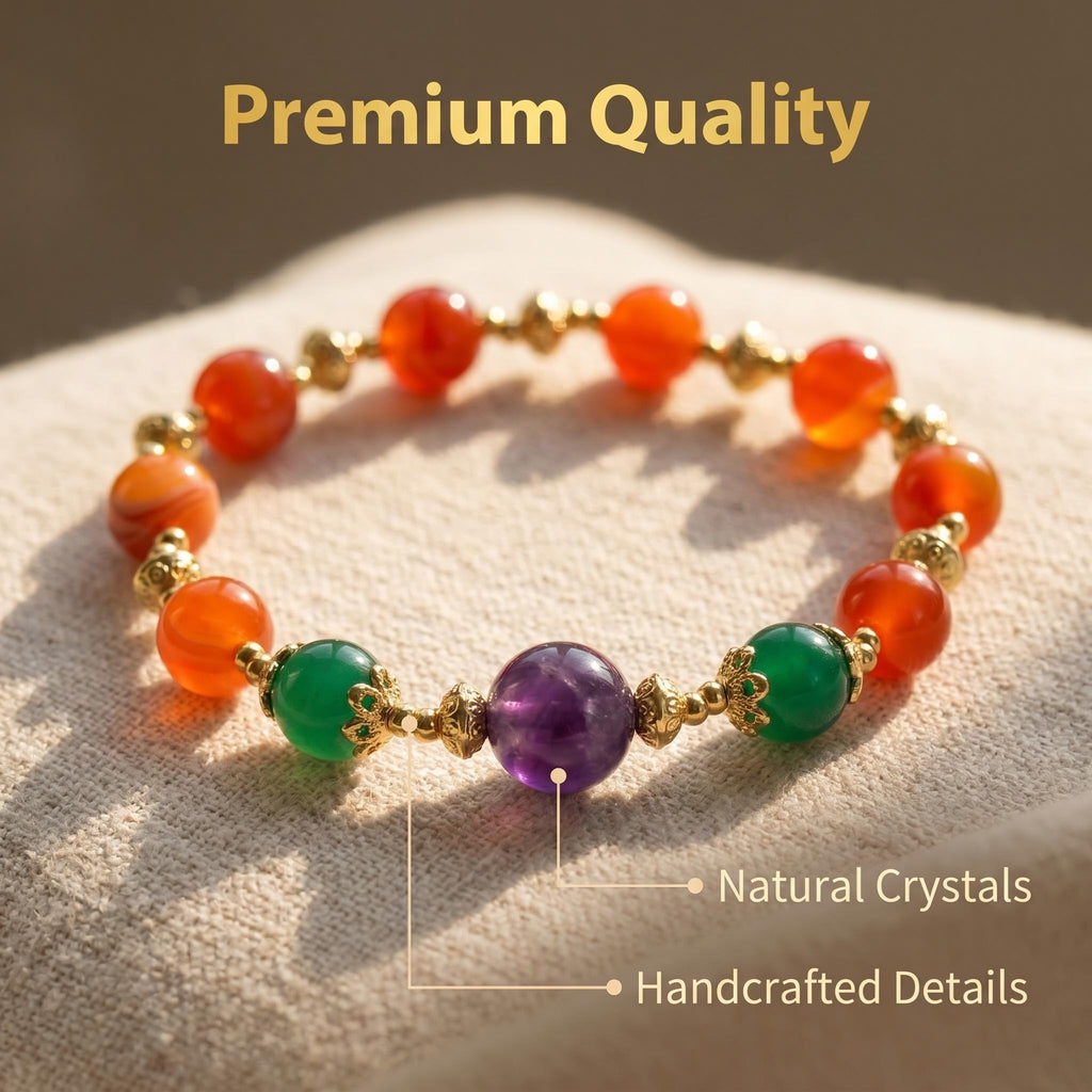 🌸 Dainty Multicolor Crystal Bracelet For Daily Wear Good Vibes All Day
