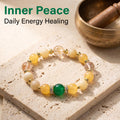 🌸 Handmade Pink Amber Crystal Bracelet | Daily Wear Lucky Energy Wrist Jewelry 🌸