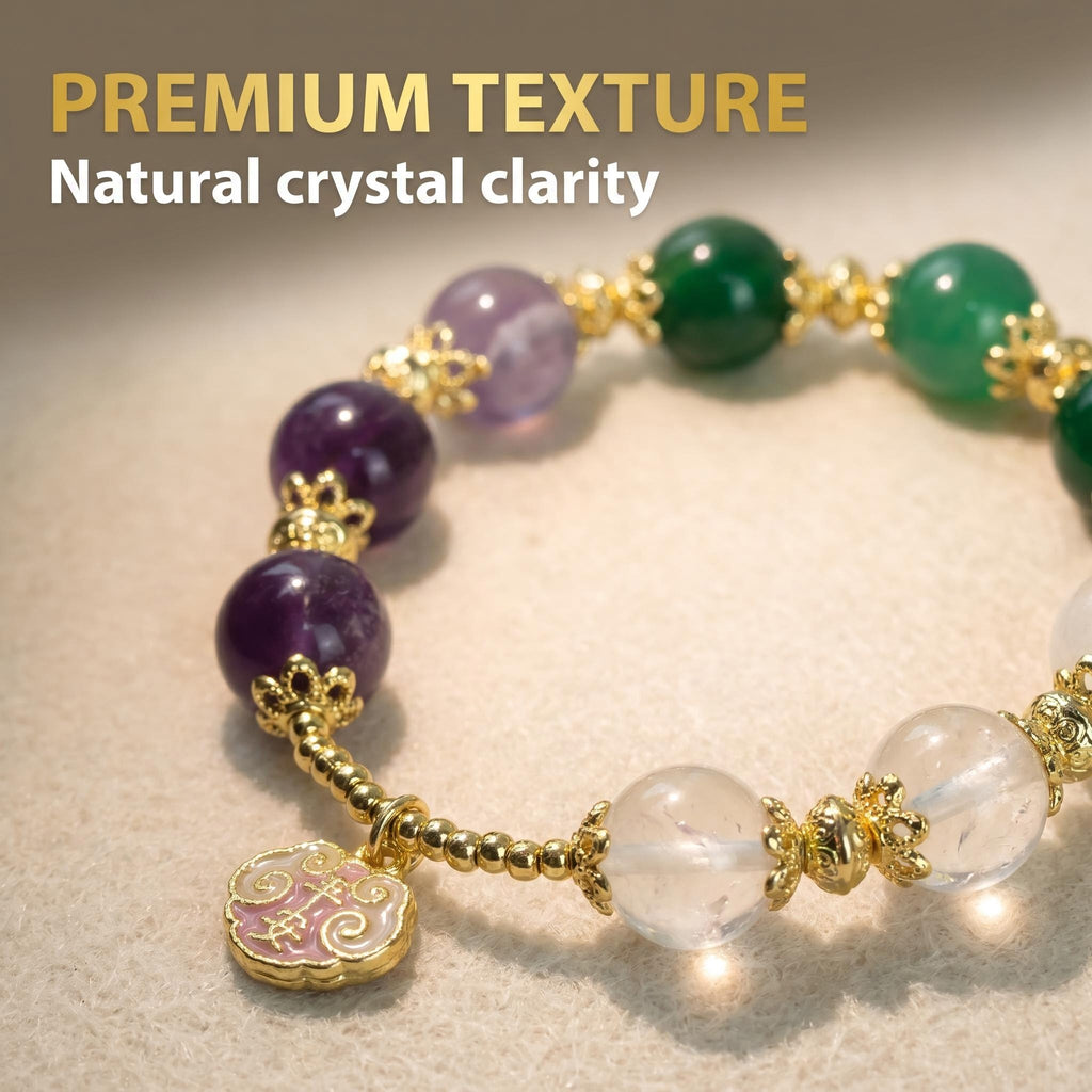 🌸 Chinese Style Crystal Bracelet Daily Wear Bring Good Energy Good Luck 🌸