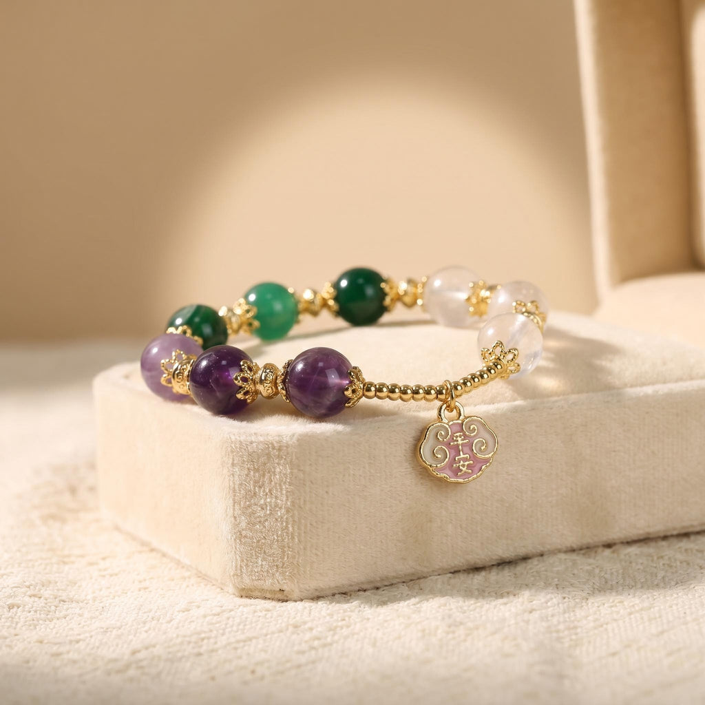 🌸 Chinese Style Crystal Bracelet Daily Wear Bring Good Energy Good Luck 🌸