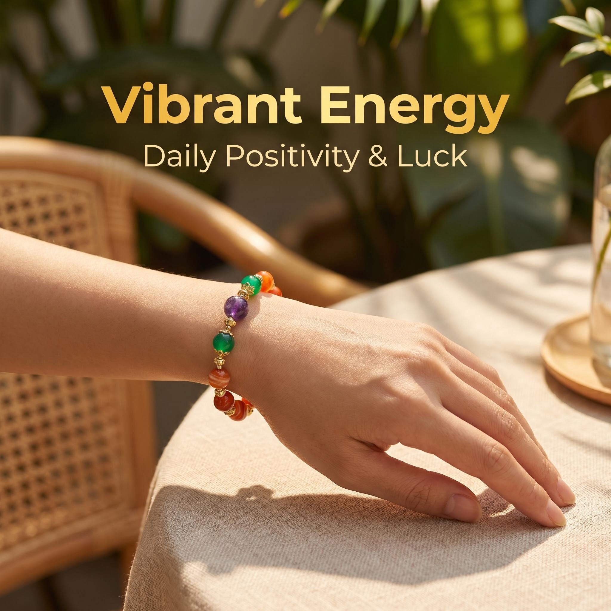 🌸 Dainty Multicolor Crystal Bracelet For Daily Wear Good Vibes All Day
