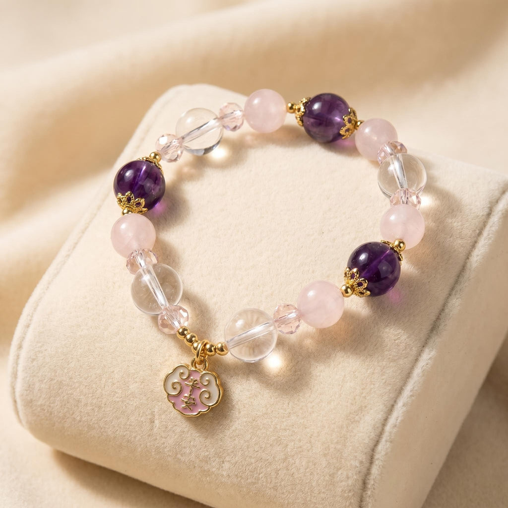 🌸 Handmade Crystal Bracelet For Daily Wear Good Luck Charm 🌸